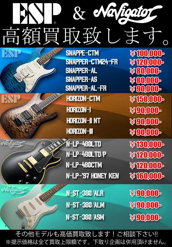 ESP&Navigator超高価買取!!