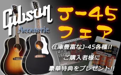 店頭限定企画！Gibson J-45弾き比べフェアー！