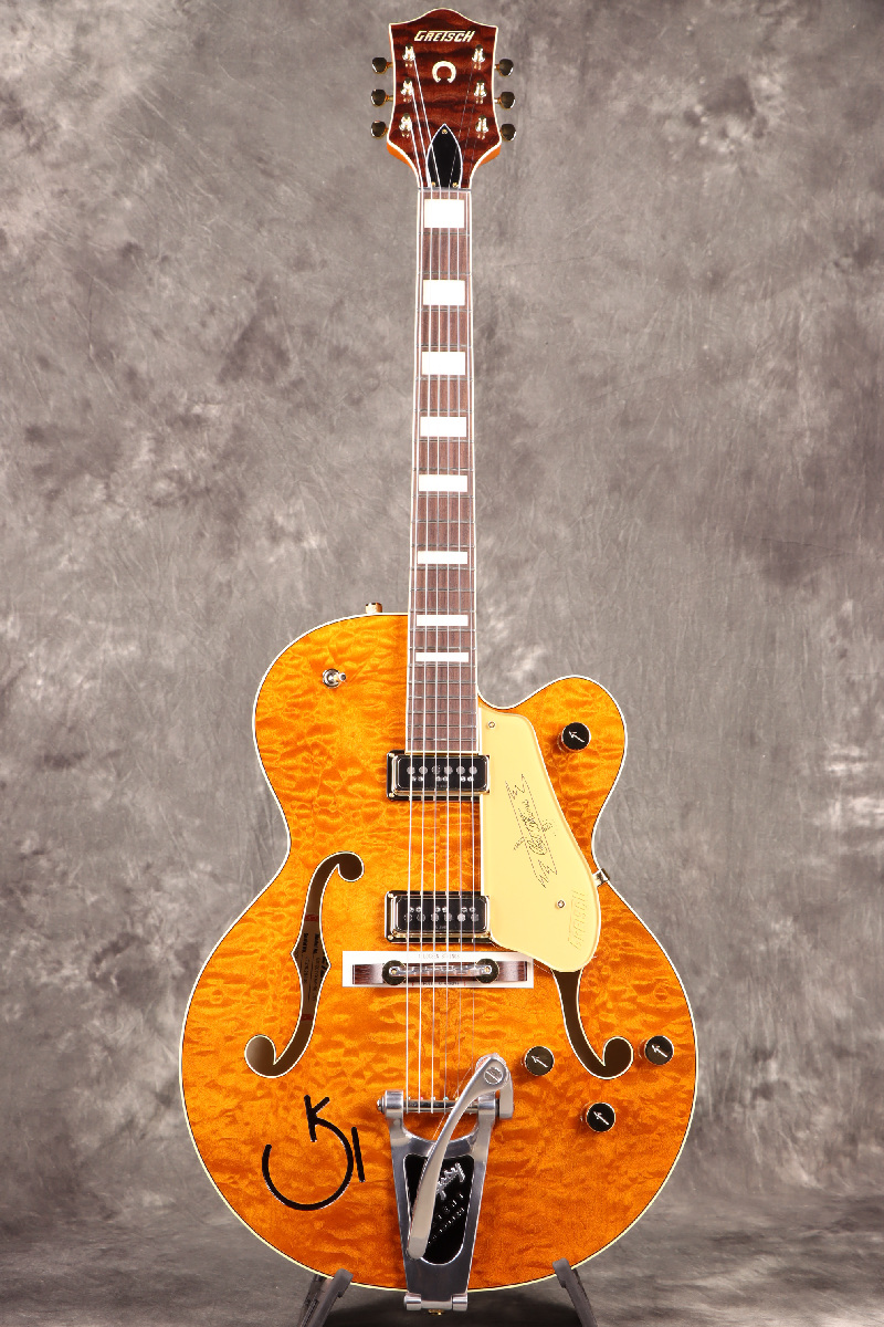 G6120TGQM-56 LTD Quilt Classic Chet Atkins Hollow Body Bigsby Roundup Orange Stain Lacquer 目と耳を満足させるキルトメイプルTopのチェット・アトキンスG6120！ 数量限定！特別仕様の日本製Gretsch！