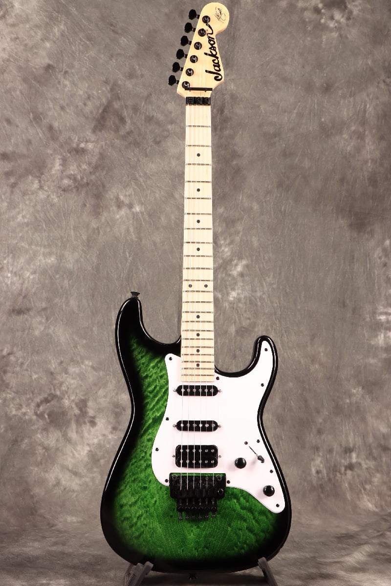 X Series SDXQ Adrian Smith Transparent Green Burst キルテッド・メイプル・トップが映えるトランスペアレント・グリーン・バースト！ アイアン・メイデンのギタリスト、エイドリアン・スミス・モデル！