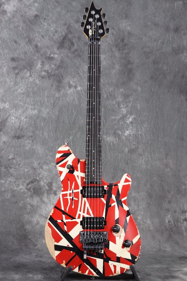 Limited Edition Wolfgang Special Striped Series Red Black and White Aged ファン待望のエイジド加工＆ストライプカラー！ EVHウルフギャング・スペシャル限定モデル！