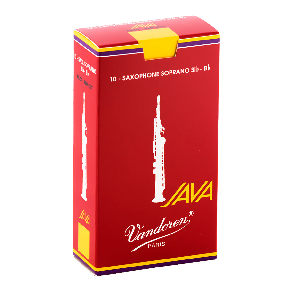 Vandoren ソプラノサックス リード JAVA RED バンドレン 10枚入 ファイルドカット 1/2 (ノナカ正規品) イシバシ楽器