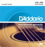 D'Addario / Phosphor Bronze EJ16 Light 12-53 ƥå