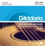 D'Addario / Phosphor Bronze EJ38 Light 10-47 12-Strings 