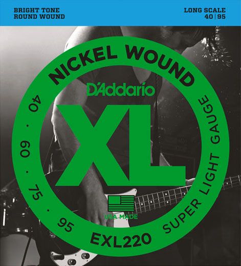 D'Addario / EXL220 Super Light 40-95 Long Scale ベース弦