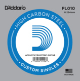 D'Addario / Acoustic or Electric Plain Steel PL010 .010 バラ弦