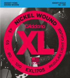 D'Addario / EXL170S Regular Light 45-100 Short Scale ベース弦