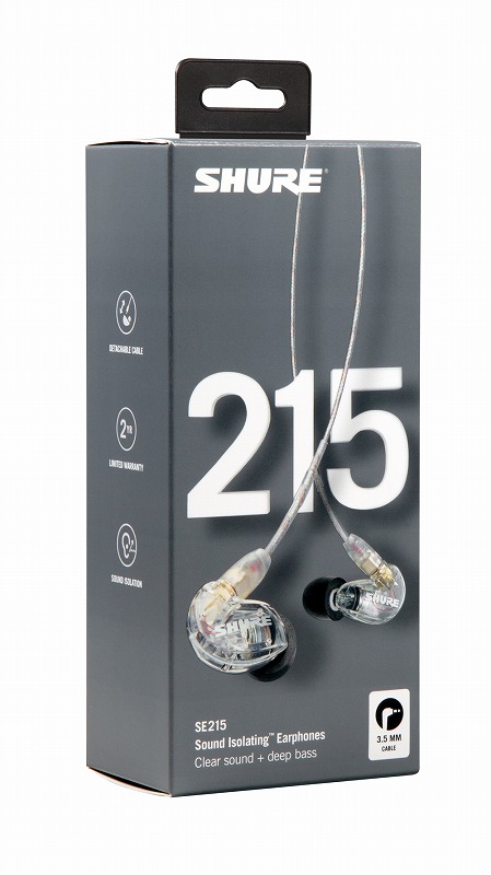 SHURE ( シュア ) SE215-CL-A クリア SHURE SE215-CL-A クリアー｜ミュージックランドKEY