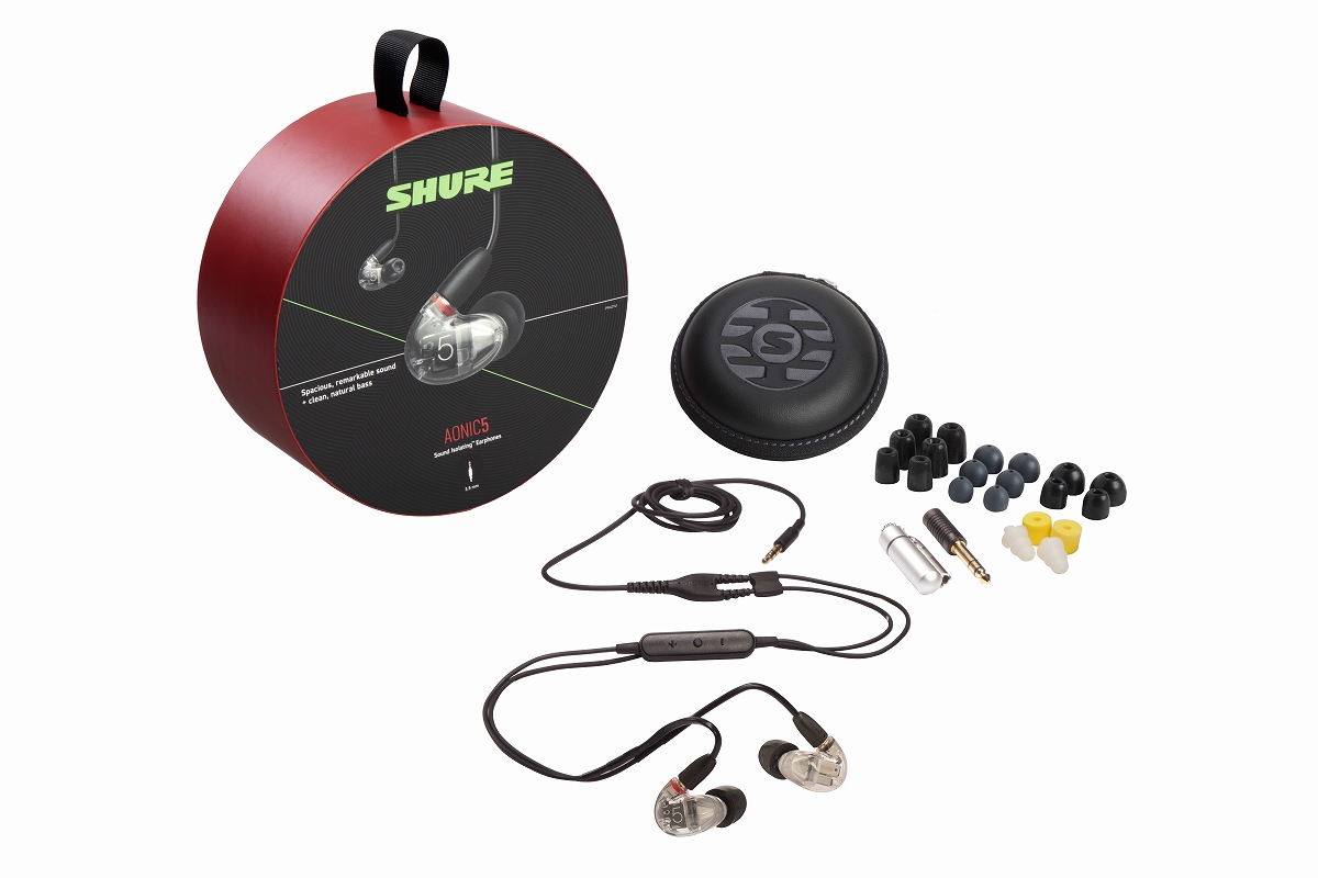 SHURE シュア / AONIC 5 クリア 高遮音性イヤホン (SE53BACL+UNI