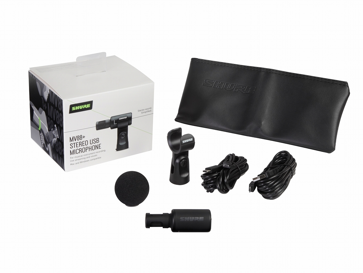 【新品未使用】     SHURE シュア MV88 SHURE シュア / MV88+ ステレオUSBマイク | イシバシ楽器