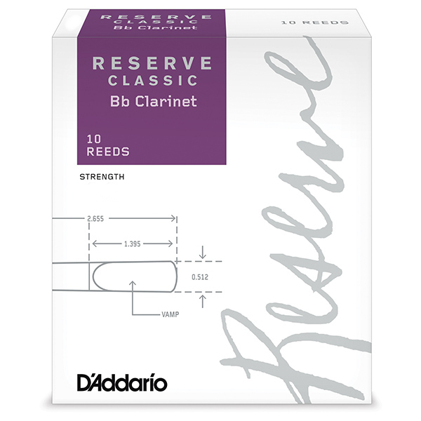 バスクラリネットリード　レゼルブクラシック 3.5 5枚入り ３箱セット D'Addario Woodwinds オーガニック レゼルヴ バスクラリネット