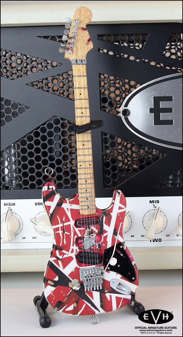 Solid bond / EVH Mini Guitar Red-White-Black Frankenstein