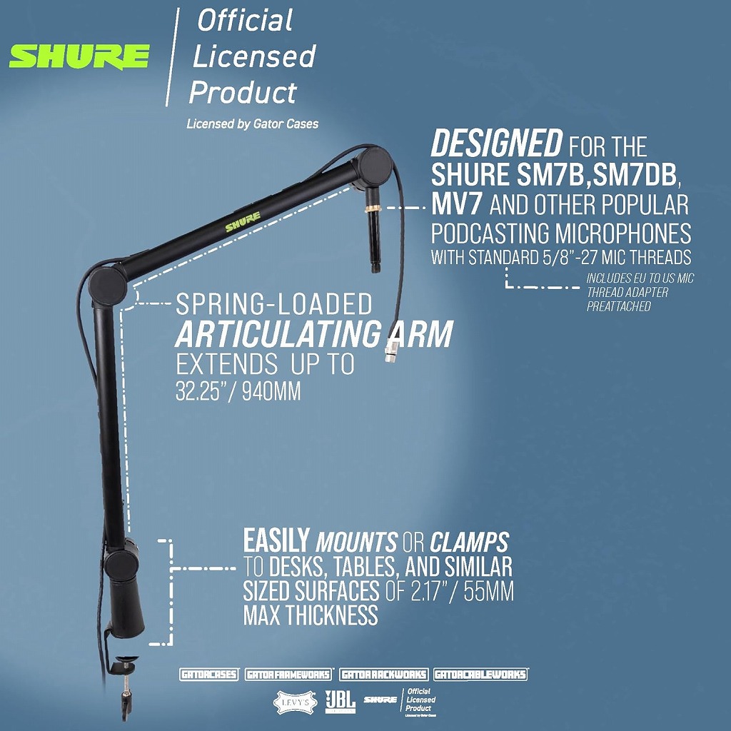 Shure by Gator / SH-BROADCAST1 デスクトップマイクアーム