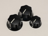 Fender / Skirted J-Bass Knobs Black 099-1370-000