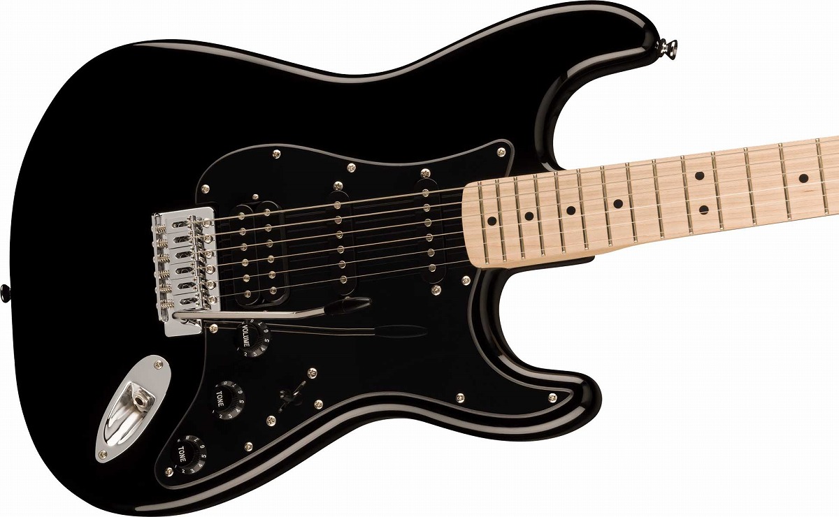 Squier エレキギター ブラック Squier by Fender SONIC STRATOCASTER HSS Maple Fingerboard
