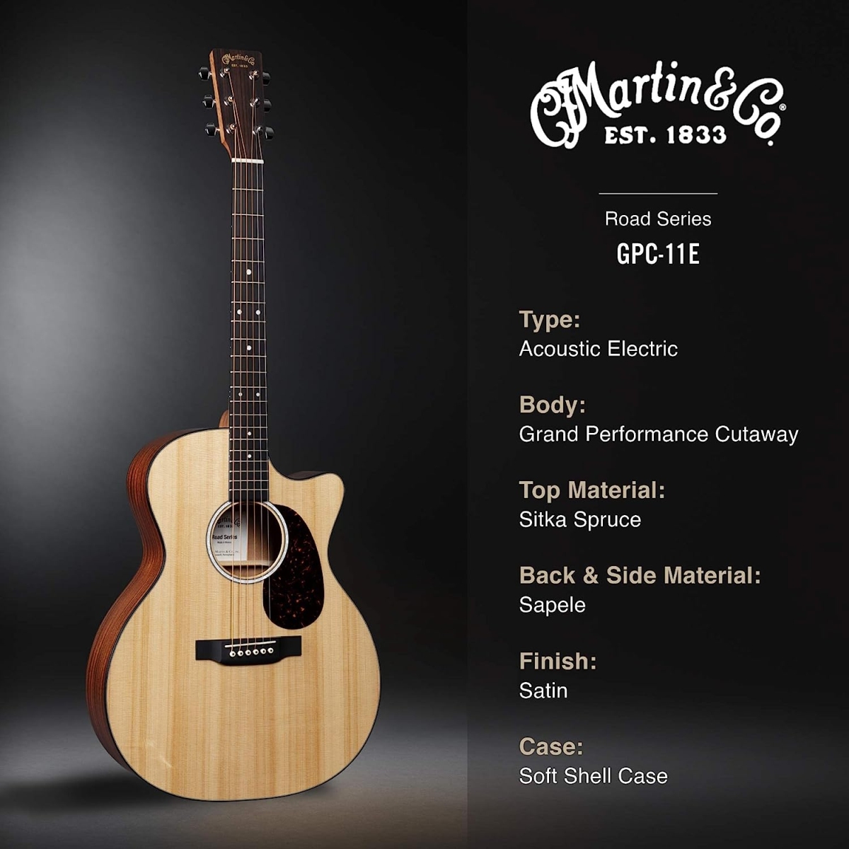 エレアコ Martin GPC-11E Road series 期間限定値下げTopMate - ギター