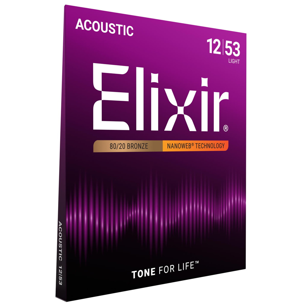 Elixir / 11052 Light Acoustic 80/20 Bronze with NANOWEB