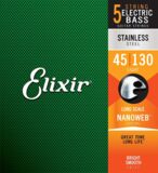 Elixir / NANOWEB Stainless #14777 Medium 45-130 Long Scale 5-Strings