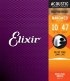 Elixir / NANOWEB with ANTI-RUST Phosphor Bronze #16002 Extra Light 10-47 