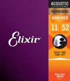 Elixir / NANOWEB with ANTI-RUST Phosphor Bronze #16027 Custom Light 11-52 