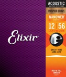 Elixir / NANOWEB with ANTI-RUST Phosphor Bronze #16077 Light Medium 12-56 