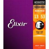 Elixir / 16182 Acoustic Phosphor Bronze with NANOWEB Coating HD Light 13-53 