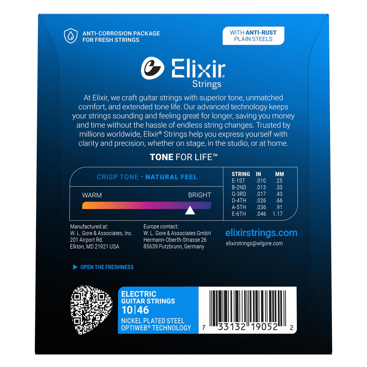 エリクサー ELIXIR 弦 Elixir / 19052 Light ELECTRIC NICKEL PLATED STEEL WITH