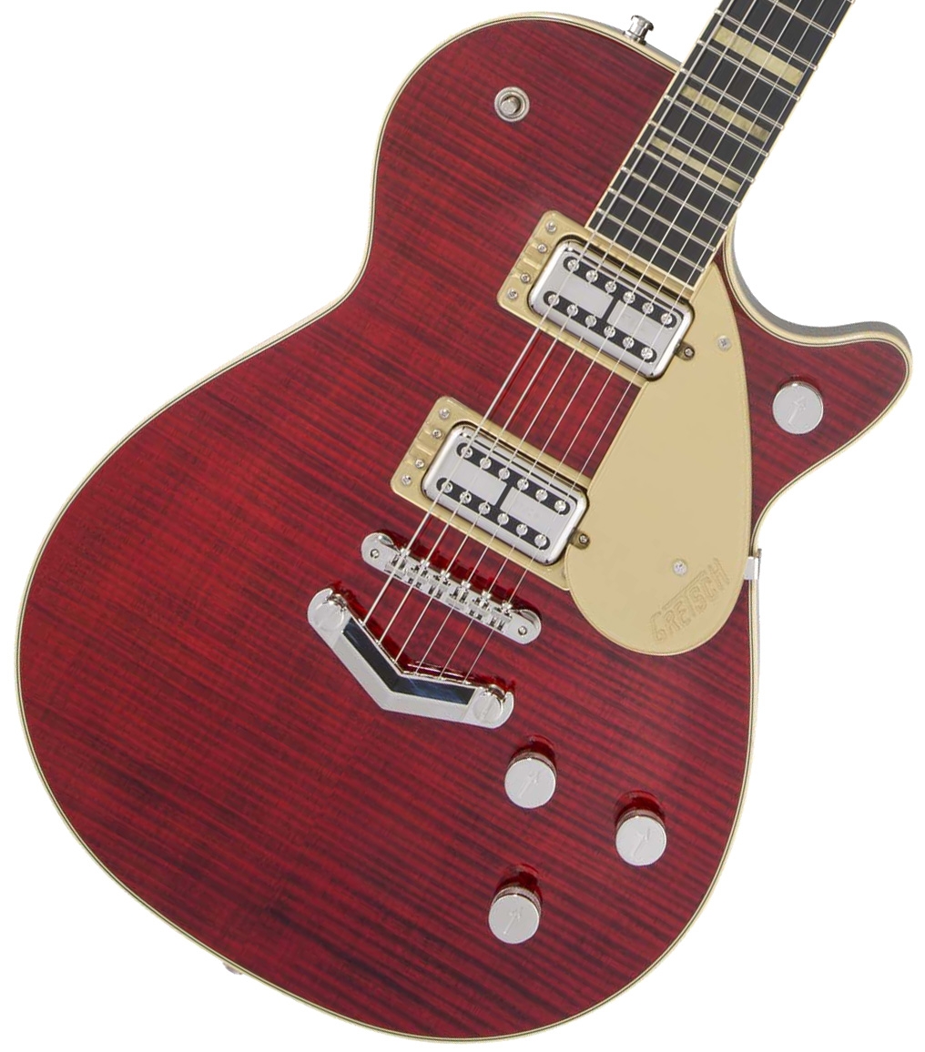 with　グレッチ【お取り寄せ商品】　V-Stoptail　Gretsch　Stain　Players　G6228FM　Jet　Crimson　Edition　BT　イシバシ楽器