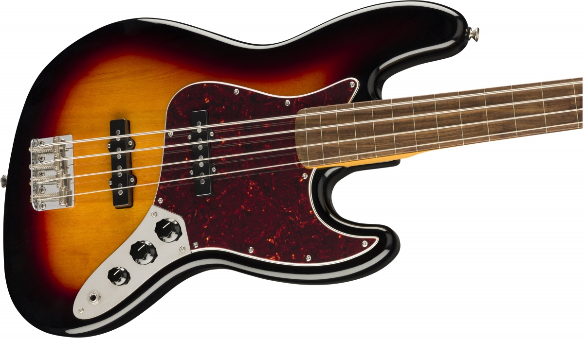 Jazz　Laurel　エレキベース　Bass　by　Fingerboard　3-Color　Classic　Fender　Squier　60s　Sunburst　Vibe　Fretless　イシバシ楽器