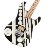 EVH / Striped Series Circles Maple Fingerboard White and Black ֥