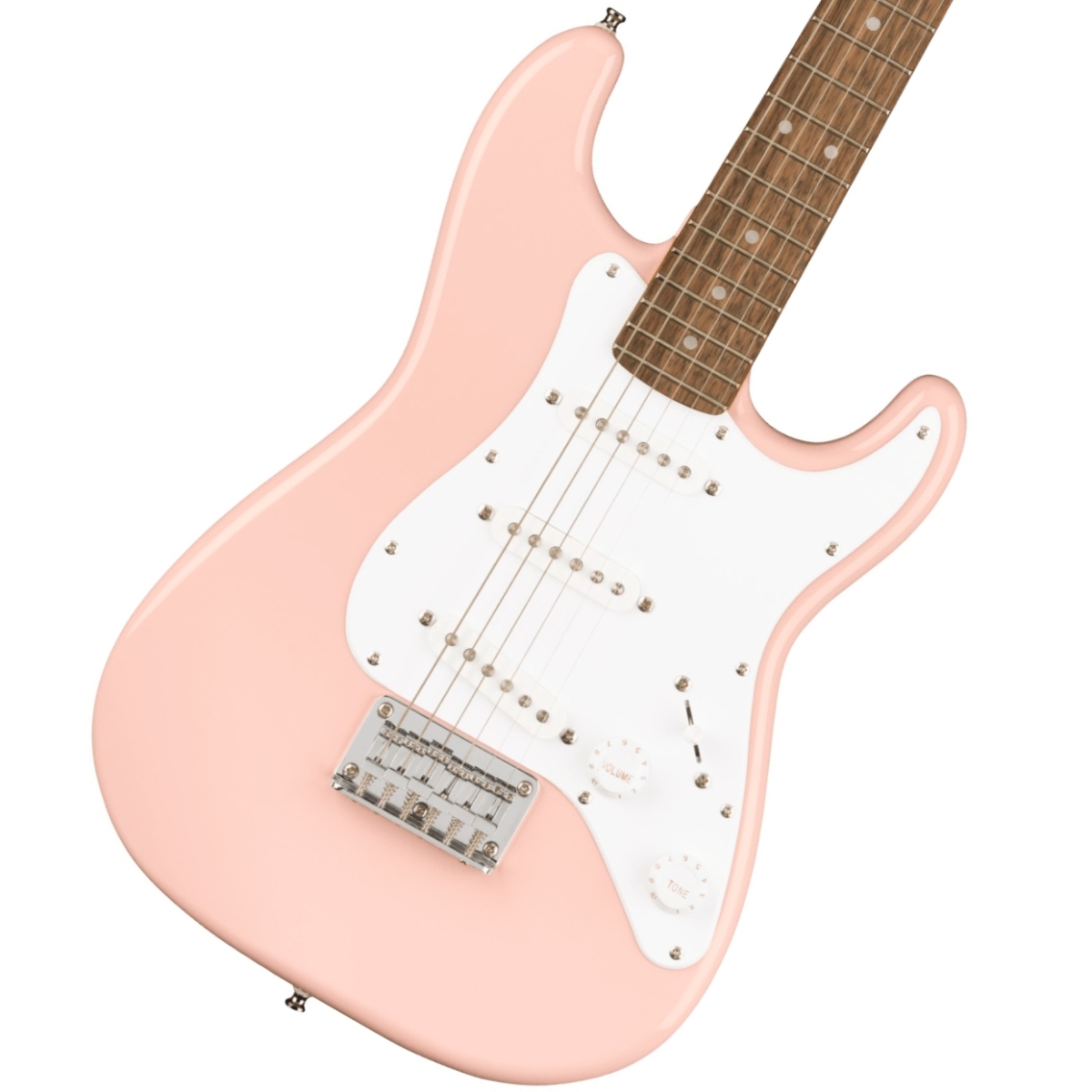 Squier by Fender / Mini Stratocaster Laurel Fingerboard Shell Pink