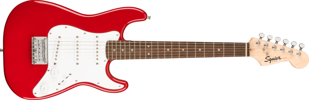 美品 Squier スクワイヤー Mini Stratocaster 赤 Squier by Fender Mini Stratocaster エレキギター ストラト