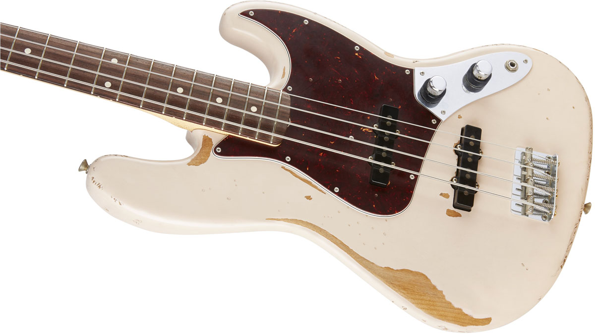 Fender / Flea Jazz Bass Road Worn Faded Shell Pink