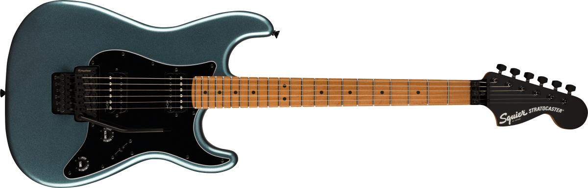 （新品開封済み）Squier ストラトキャスターHH FRガンメタル Squier Contemporary Stratocaster HH FR -Gunmetal Metallic