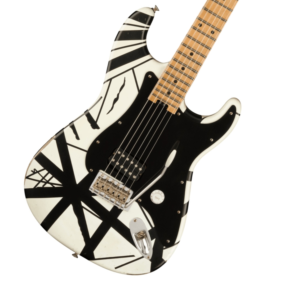 Fingerboard　Black　Series　Eruption　WEBSHOPクリアランスセール》EVH　イシバシ楽器　Maple　イーブイエイチ　White　Striped　Stripes　Relic　'78　with