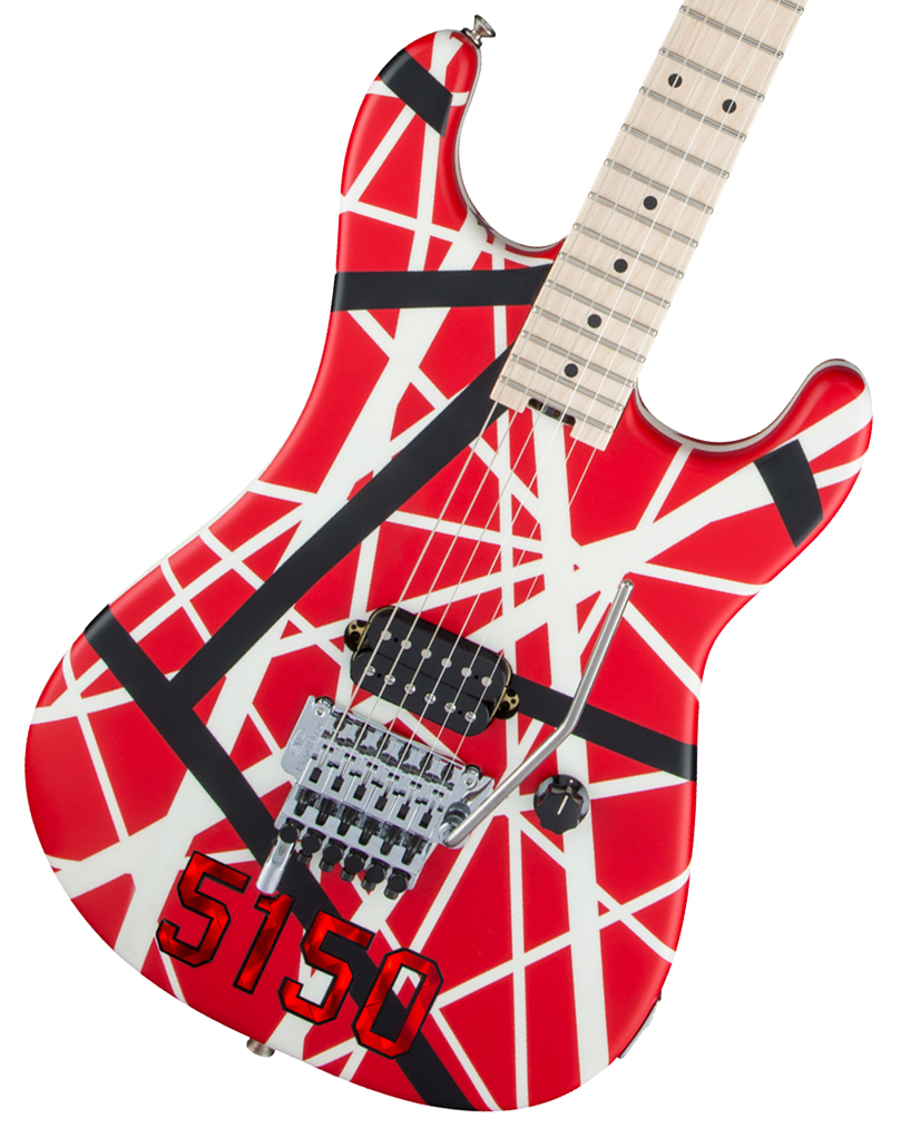 EVH / Striped Series 5150 Red Black White Stripe Transparent Red