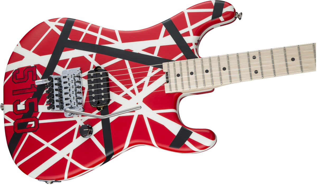 EVH / Striped Series 5150 Red Black White Stripe Transparent Red