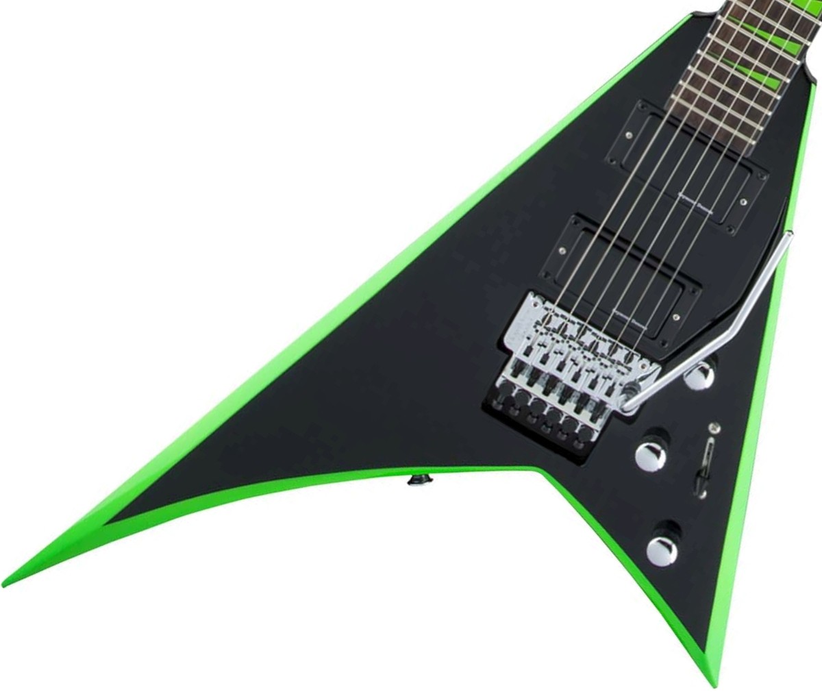 Jackson / X Series Rhoads RRX24 Black with Neon Green Bevels