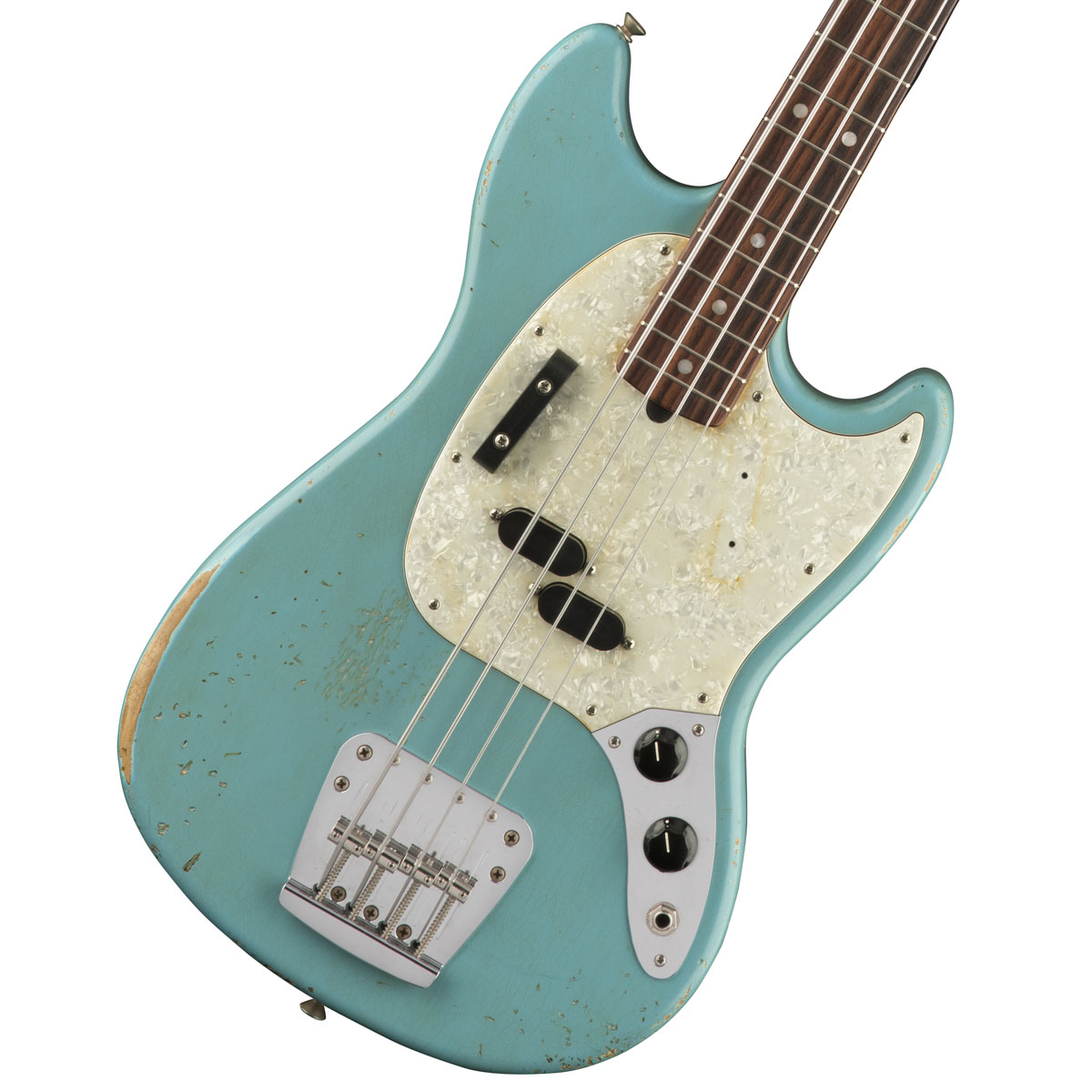 Fender / JMJ Road Worn Mustang Bass Daphne Blue Rosewood ...