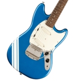 Squier by Fender / FSR Classic Vibe 60s Competition Mustang Laurel FB Parchment Pickguard Lake Placid Blue w/ White Stripes