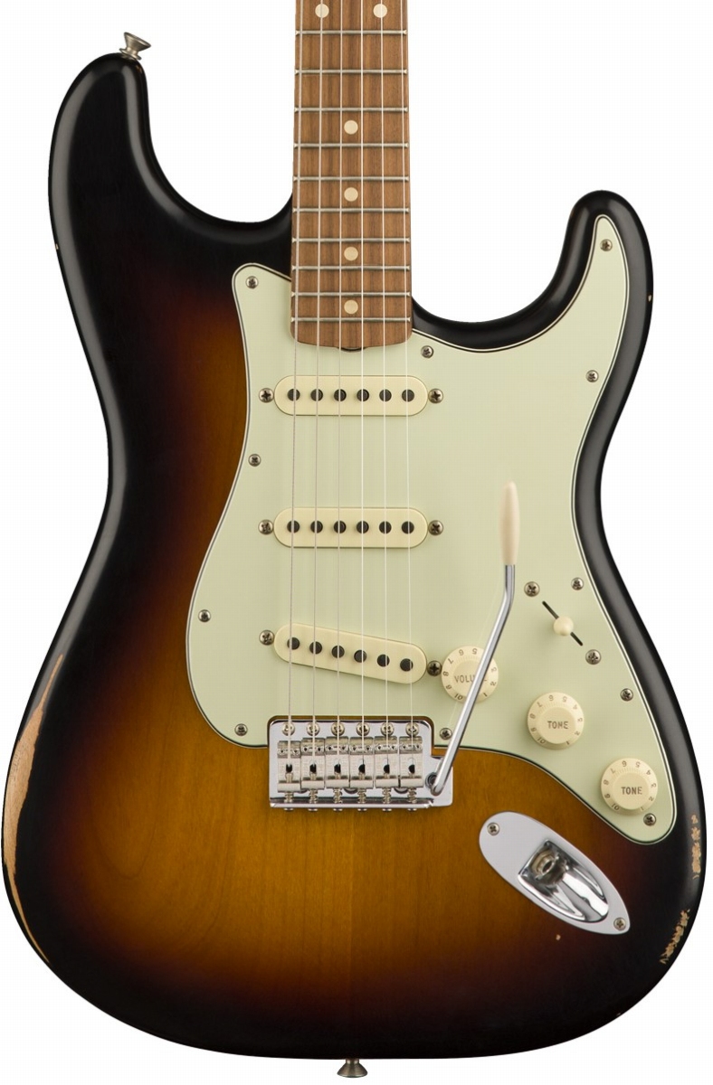まー坊 Fender Road Worn 60s Strato SSS Fender Road Worn 60s Strat RW 3TS 3-Tone Sunburst | MUSIC