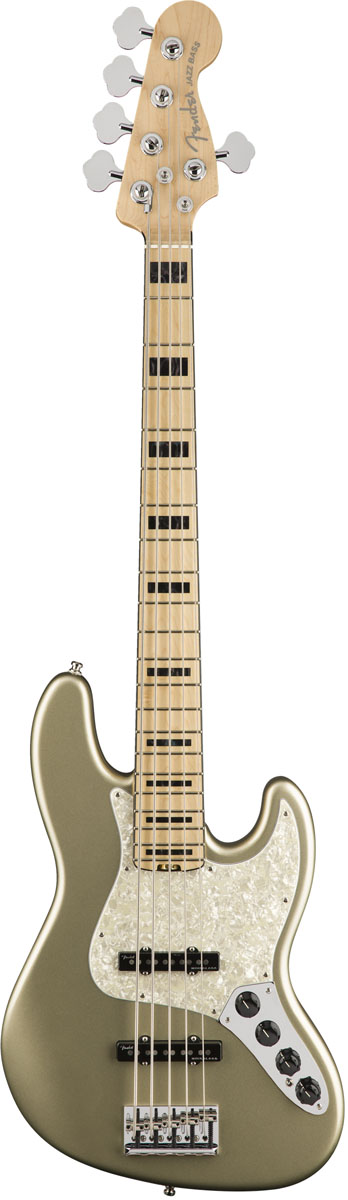 ベース fender elite jazz bass v champagne Fender American Elite Jazz Bass V - Champagne w/ Maple