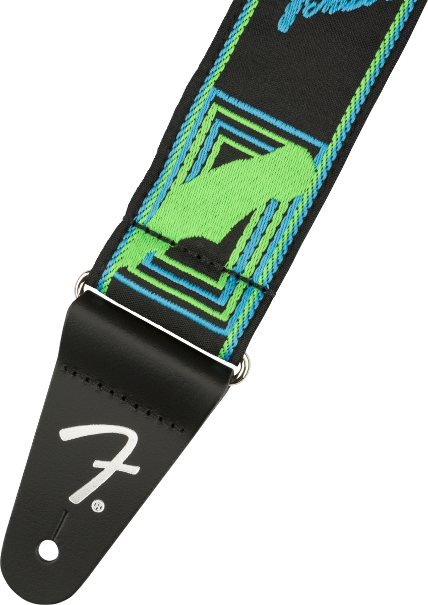 Fender / Neon Monogram Strap Green/Blue フェンダー