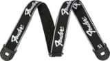 Fender / Quick Grip Locking End Strap Black with White Running Logo 2 ե ȥå