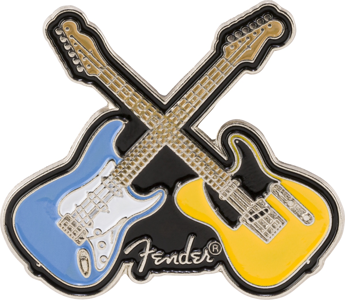 Fender / Crossed Guitars Enamel Pin Multi-Color フェンダー