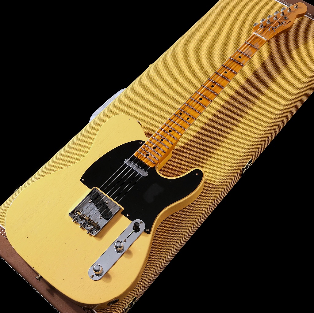 美品【Fender】Telecaster Nocasterレフティー アメリカ製 FENDER USA Custom Shop 1952 Telecaster Heavy Relic (Nocaster