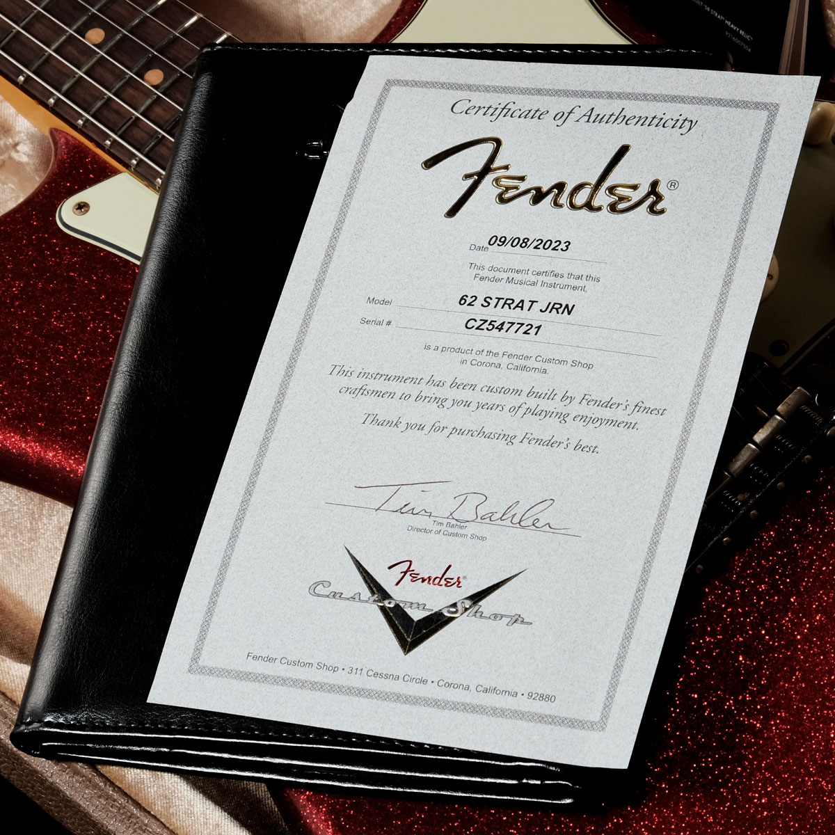 Fender Custom Shop   Custom Built 1962 Stratocaster Journeyman Relic Aged Red Sparkle(SN CZ547721 )(渋谷店)