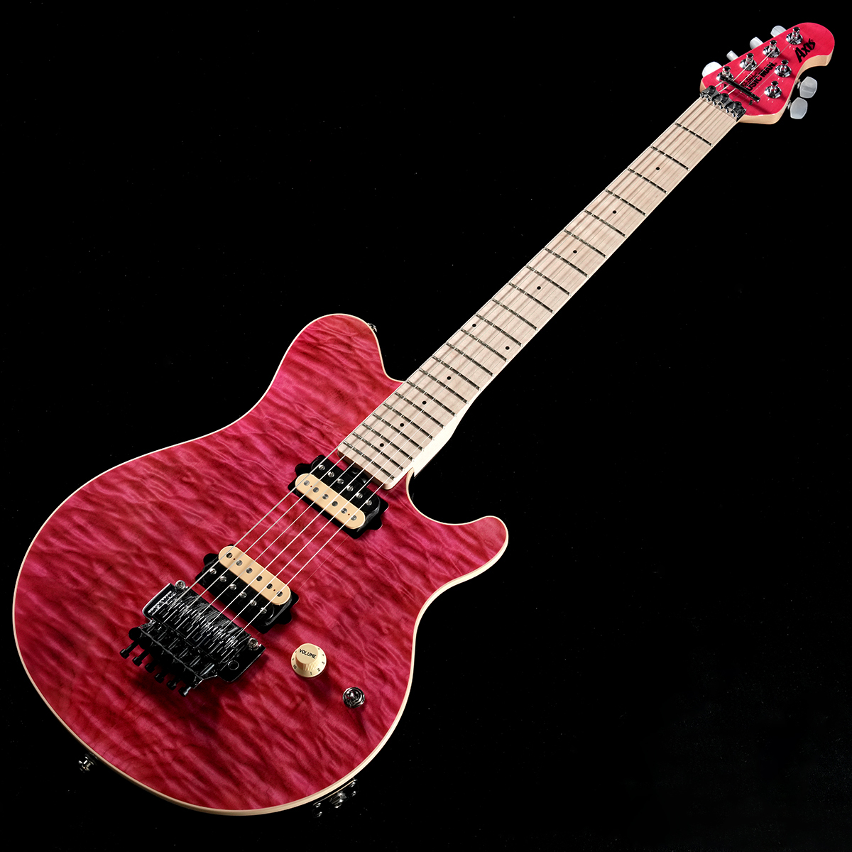 Music Man / KID Limited AXIS Trans Pink Quilted Maple Top