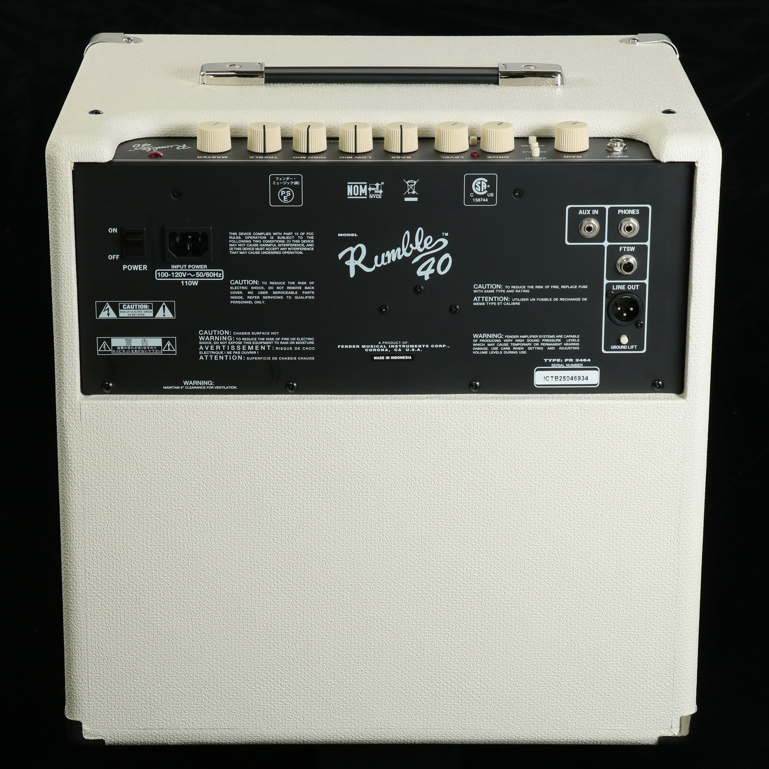 Fender / Factory Special Run RUMBLE 40 V3 Ivory 【限定カラー