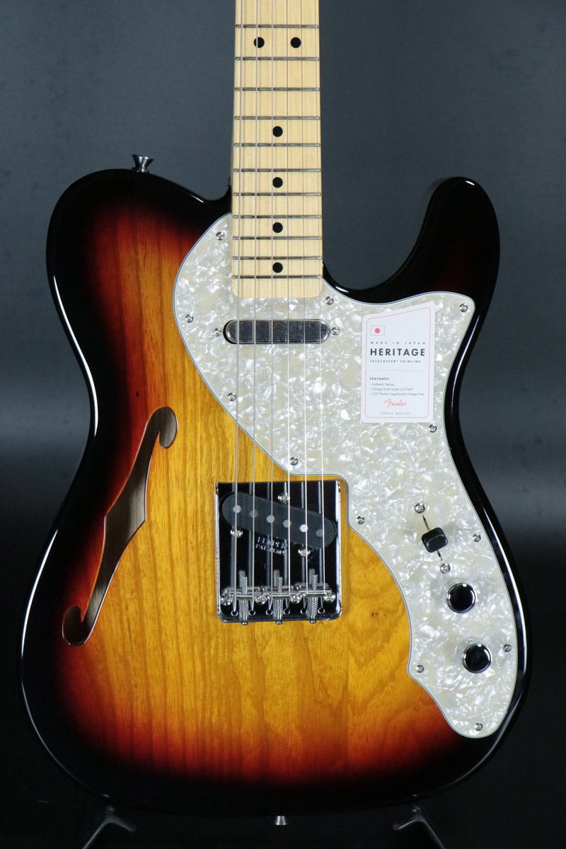 ギター Fender Heritage Thinline Tele SKB Fender Made in Japan Heritage 60 Telecaster Thinline 3-Color